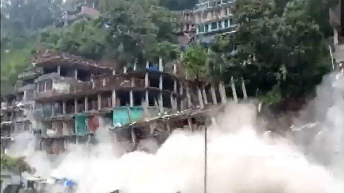 Himachal Pradesh,Kullu Landslide,house,Collapse