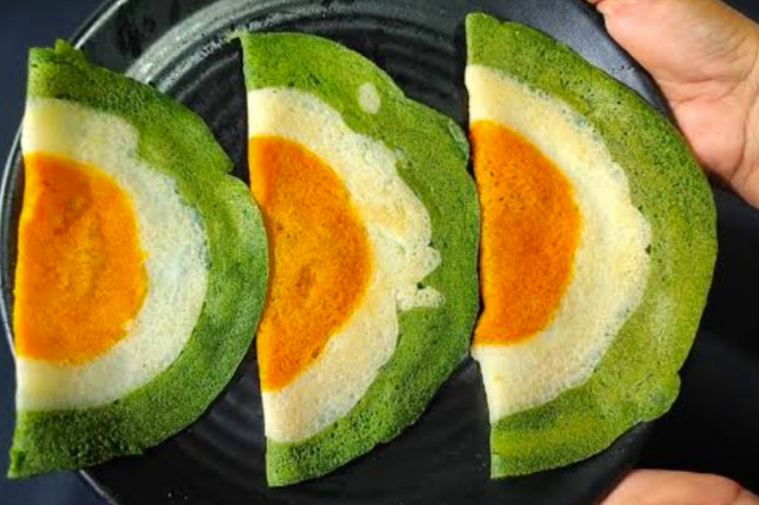 Independence Day,Independence Day special Recipe,Homemade,Dosa,Tricolor Dosa